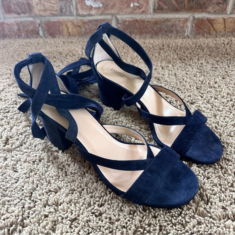 Barney’s New York blue Virginia ankle wrap sandals size 39 1/2 blue. - Picture 5 of 9
